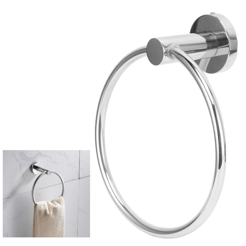 Stainless Steel Towel Ring Rustproof Towel Rack Modern Hand Towel Ring  Space Saving