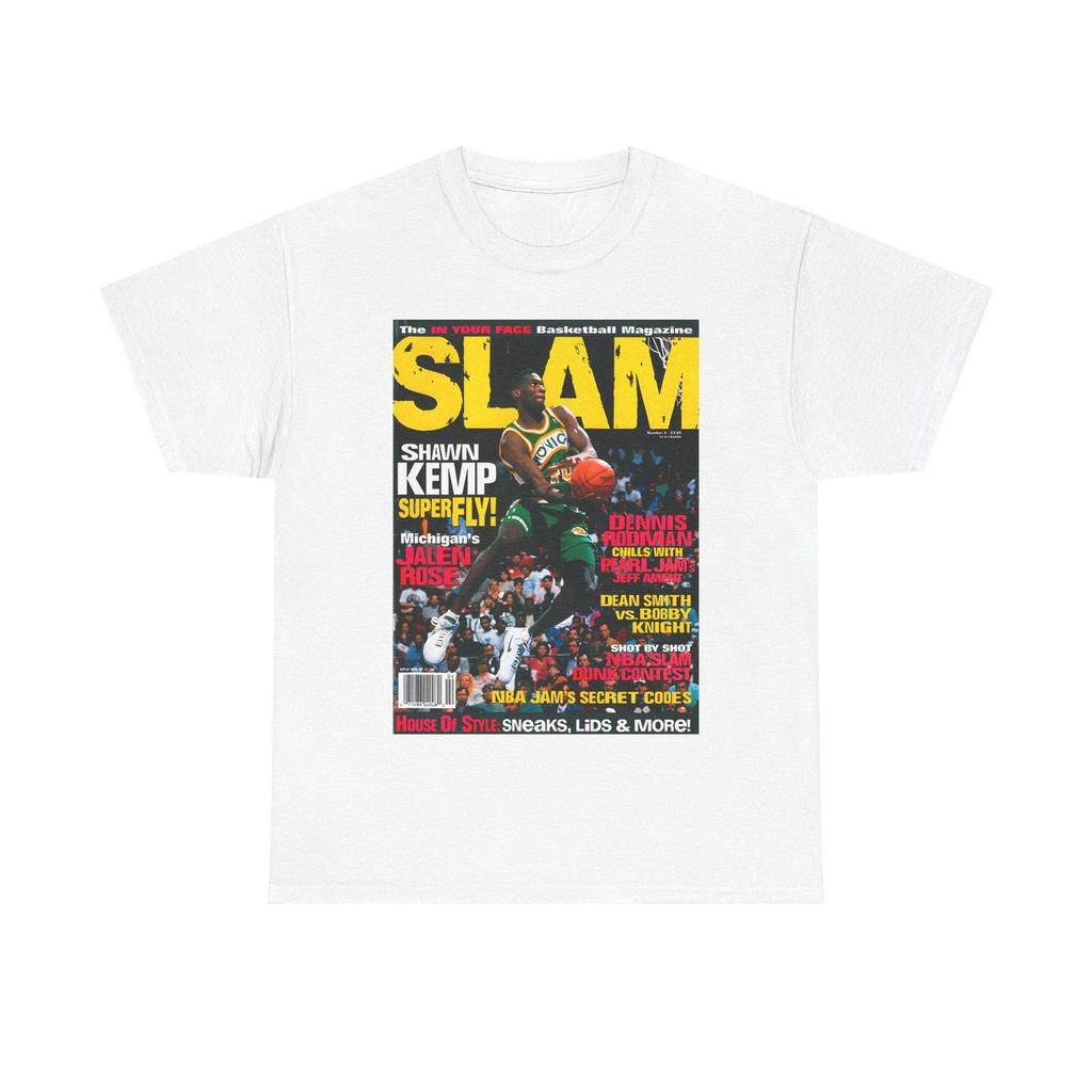 Tričko Shawna Kempa, Seattle Supersonics NBA SLAM Cover Tričko, Unisex Sportovní Tričko, Vintage Retro Basketbalové Streetwear, Dárek Pro Muže, Kluky