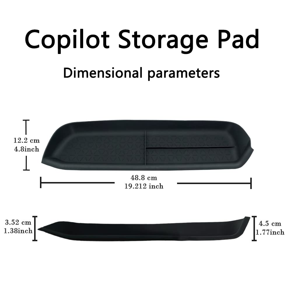 CUCHIYUN 2023 RAV4 Beifahrersitz Aufbewahrungs-Organizer-Matte Handschuhfach-Aufbewahrungs-Organizer-Schale Passt