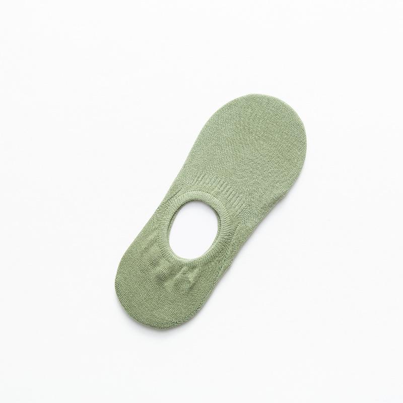 Female Spring and Summer Thin Solid Color Silicone Non Slip Non Fall with Shallow Mouth Invisible Socks