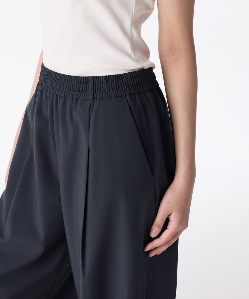 MUSINSA STANDARD WOMAN Cooltandard Women'S One-Tuck Wide Banding Slacks [Iron Gray]