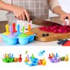 7 Hole Ice Cream Mold Ice Cream Diy Mold Children's Popsicle Mold Food Filled Plastic Ice Tray Popsicle Mold Fruit Smoothie