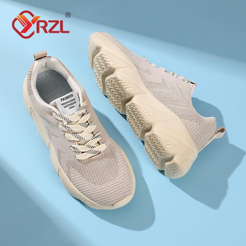 YRZL Women Sneakers Flats Shoes Breathable Lightweight Comfortable Fabric Shoes Outdoor Walking Casual Women Shoes Plus Size 46