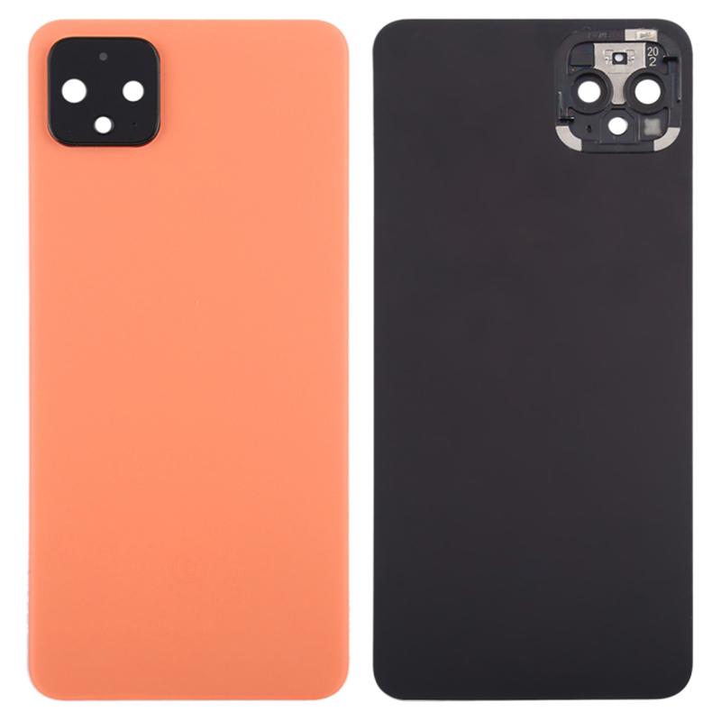 

For Google Pixel 4 XL OEM Battery Housing+Camera Lens Cover+Adhesive Sticker Orange