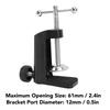 2.4inch 61mm Desk C Clamp Maximum Opening Size Desk Lamp Clamp C Clamp Base  Swing Arm Support