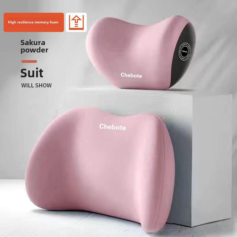 Memory Foam Car Headrest Pillow for Neck and Waist Support