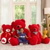 Orsacchiotto Gigante Rosso Classico da 47 pollici Peluche Animale di Peluche Carino più Soffice progettato per Natale San Valentino Doccia per Neonati Bi