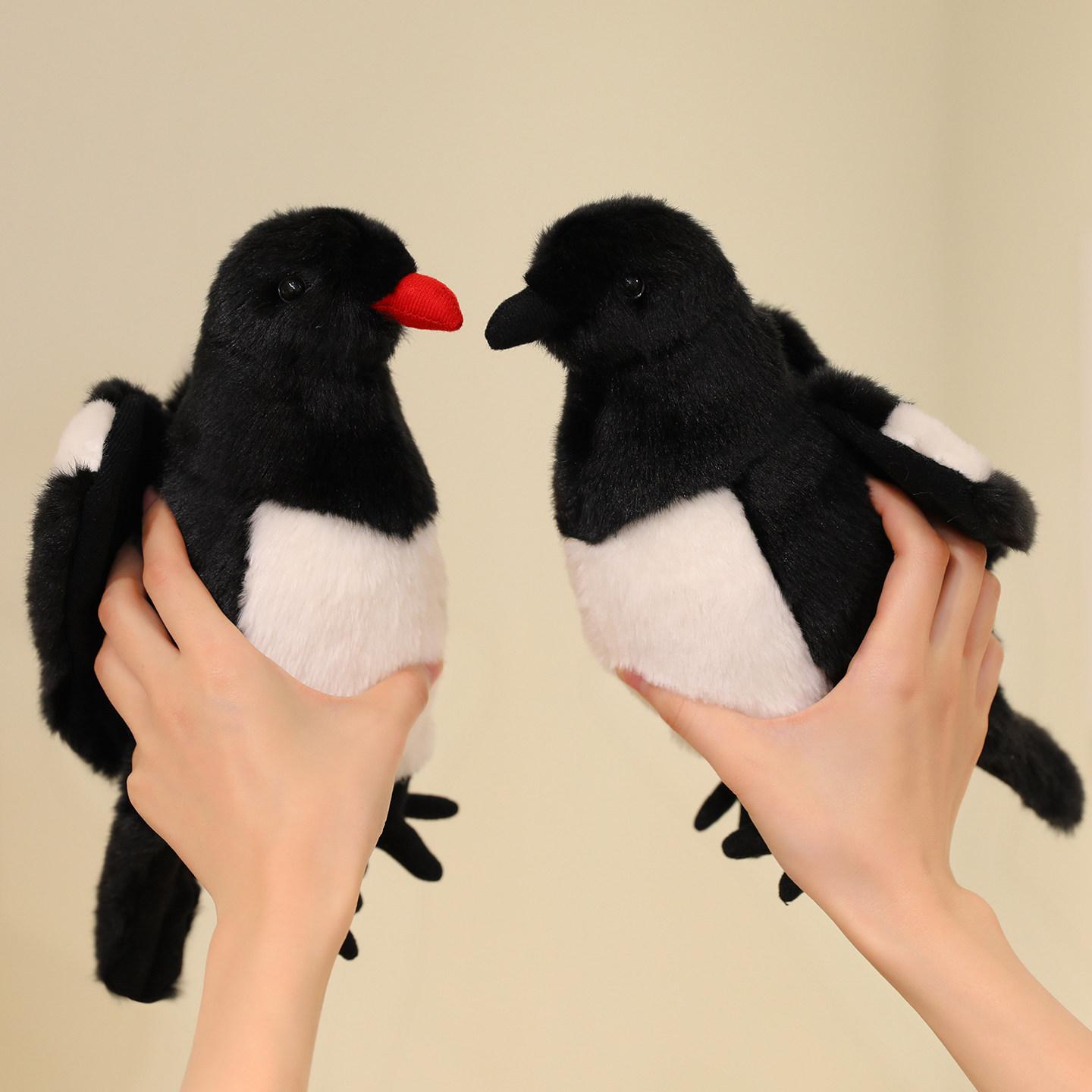 12-30Cm Cartoon Schattige Vogel Pluche Pop Pentant Leuk Kleurrijk Nieuwe Papegaai Duif Ekster Pluche Speelgoed Huisdecoratie Cadeau Voor Kinderen about 12cm