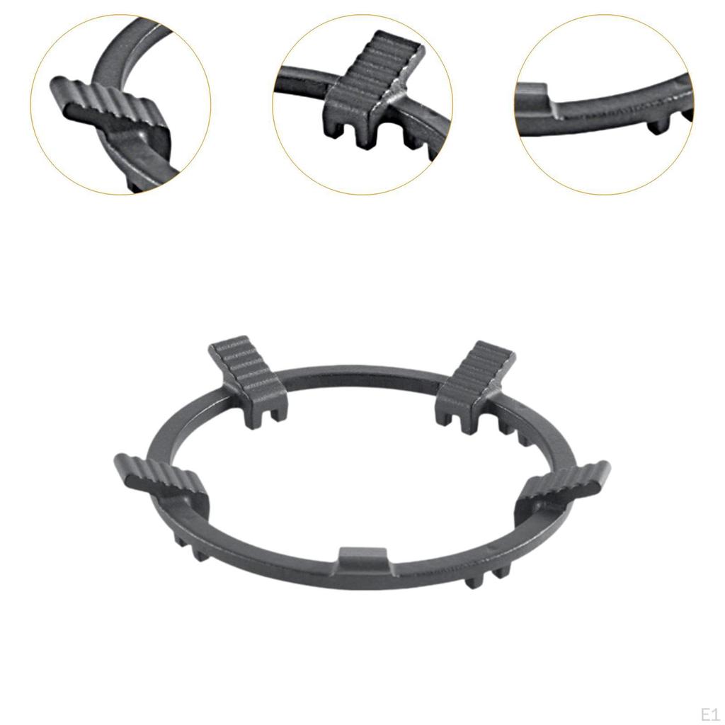Cast Iron Wok Support Ring Burner Grate Stand Gas Stove Rack for Camping, Tea Kettles, Stovetop