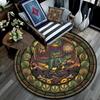 Prehistoric Glass Round Area Rug Under Office Chairs Bedroom Living Room Home Decor