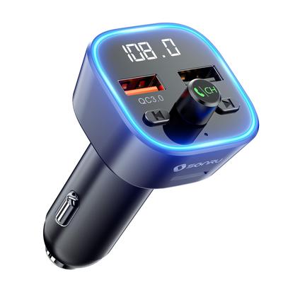 Bluetooth Transmitter, FM 5.3 Car Transmitter, Fast Charging, Car Charger, Hands-free Calling, Bluetooth/U-Disk Support,