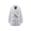 Aileiyi Women's Elegant Short Goose Down Jacket with Lapel Collar