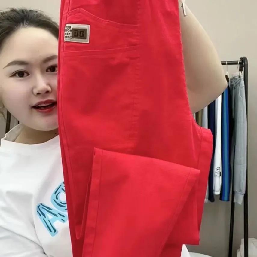 Women's Summer Vintage Thin High Waist Harem Pants Loose Cotton Linen Pants Straight Casual Pants