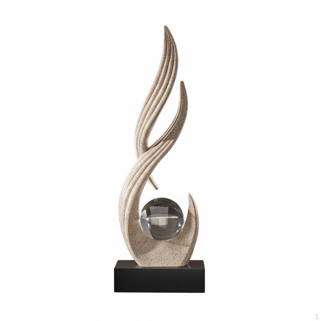 Feng Shui Ornament Luxury Accent Modern Art Figurine Good Fortune Symbol Spiral for