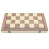 3-in-1 Foldable Wooden Chess, Checkers & Magnetic Game Set