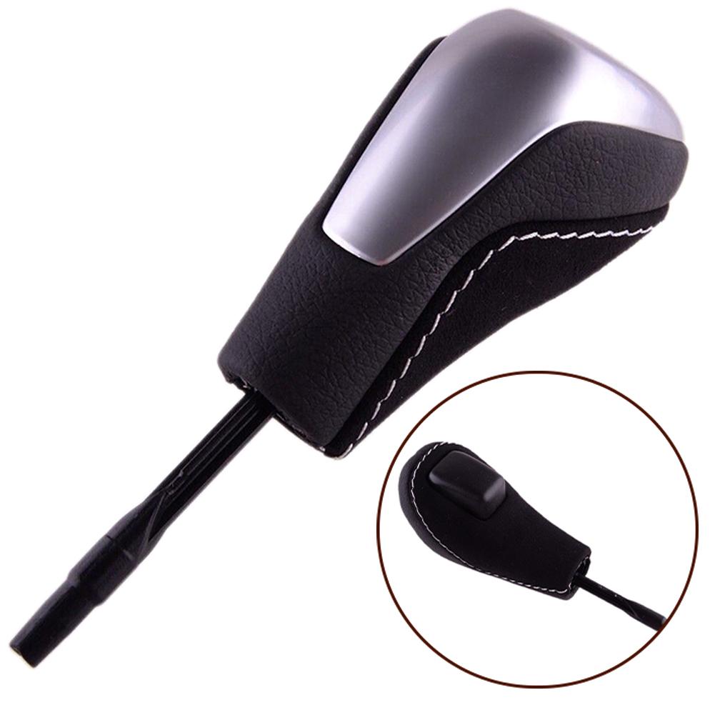 Gear Stick Shift Knob Automatic For BMW E38 E39 E46 E60 E61 E53 X3 E83 Z3 Gear Stick Shift Knob Suede&white Thread Long Pole