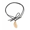 Irregular striped ins water drop pendant neck chain, sweet cool metal exaggerated necklace jewelry