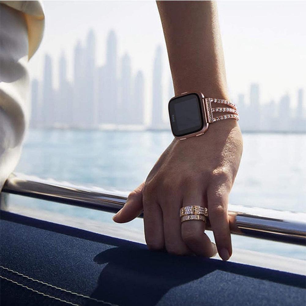 For Samsung Galaxy Watch3 45mm/Gear S3 Frontier/Gear S3 Classic/Huawei Watch GT3 Pro 3 Chains Rhinestones Decor Metal Band 22mm Universal Watch Strap