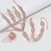 Silberschmuck-Set: Damen-Hochzeitsfotografie-Accessoires mit Halskette & Ohrringen in unabhängiger Verpackung