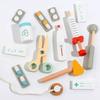 Wooden Pretend Play Doctor Educational Toy Simulation Medical Tool Medical Storage Bag Nurse Acssories Set Toy Gift for Kid