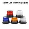 New Solar Powered Strobe Warning Light Car Roof Magnet LED Strobe Light Beacon Light Led Flashing for Car Lorry Truck Accessory