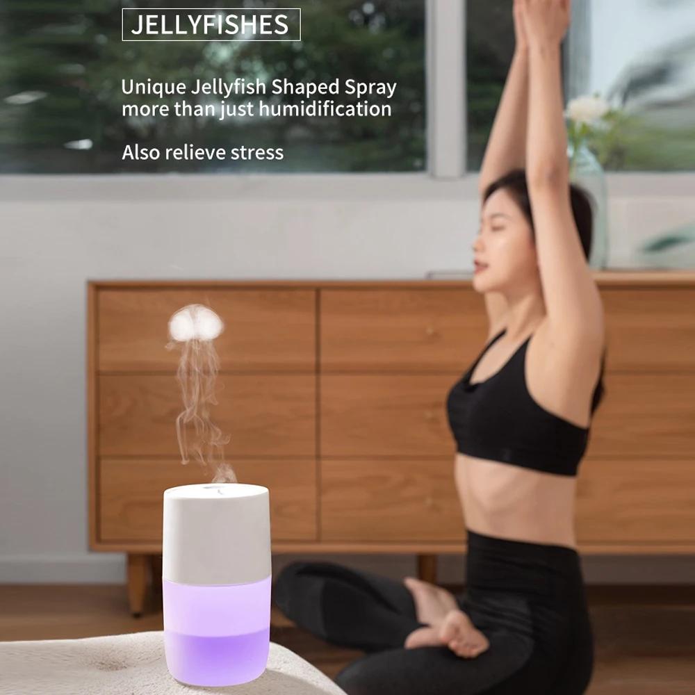 300ml  Aroma Diffuser with Humidifier & Air Purification  7 Color LED Lights, 2 Spray Modes, Includes 2 Essential Oils for Home,