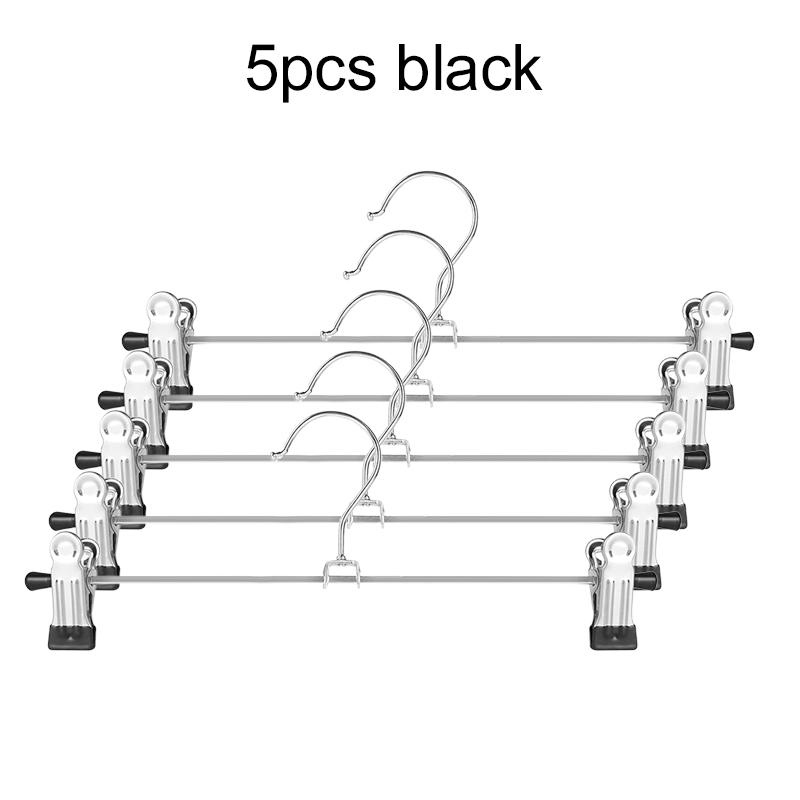 5~20pcs Metal Pants Racks Black Wind Proof Multi-purpose Skirt Racks for Clothes Drying Trousers Wardrobe Anti-slip Clip TMZ
