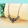 Inspired Hollow Vampire Bat Necklace With Faux Ruby Alloy Chain Halloween For
