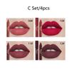 4Pcs/Set Non-stick Cup Lipstick Waterproof and Sweat-proof Lipstick