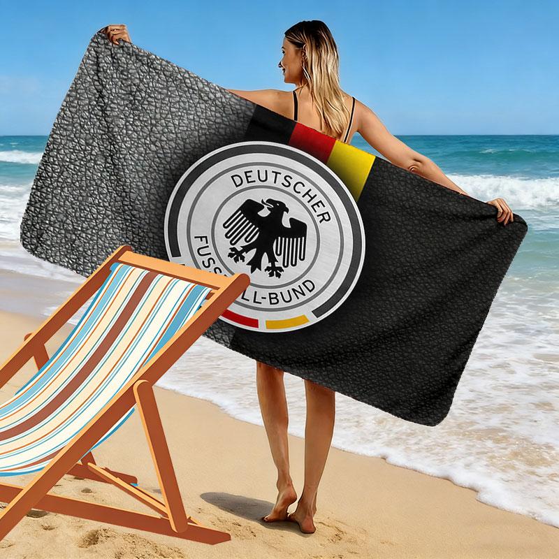 German Football Association Print Beach Towel, Large Soft Quick Dry Towel for Beach Camping Swimming