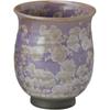 Kyoto-yaki Kiyomizu-yaki Teacup, Large, Approx. 8cm, Flower Crystal Design, Light Wisteria, Purple, Made In Japan, KTA553-01