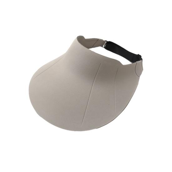 

Children Hat Seamless Hollow Top Design Full Face Sun Protection Hat Adjustable Head Circumference Breathable Summer Cap светло-серый