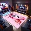 1PC Custom Name Flamingo Pink Bandana Theme Floor Mat Ideal for Living Room, Game Rooms, Office, Bedroom,Floor Mat Playful Design