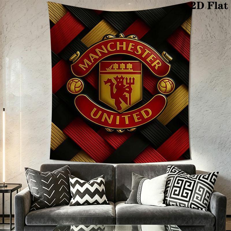 Man Utd I Wall Hanging Printed Fabric Blanket Decorative Tapestries for Bedroom Living Room Home Decor