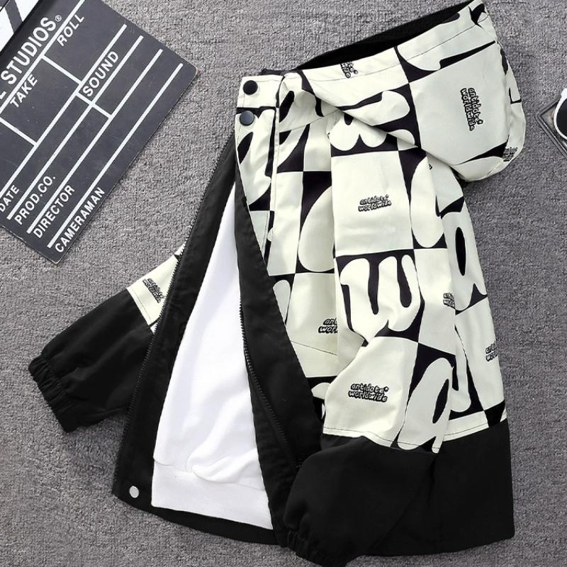 Boys' Outerwear,Spring and Autumn Styles, Children's Assault Suit, Medium Size, Thin Style, Boys' Explosive Street Hooligan Handsome Style