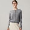 2026 Autumn/Winter Women's Cashmere Cardigan - Round Neck, Cute Style with Three Flower Design, Single-Breasted Jacket
