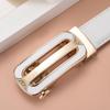 Stylish Women's Automatic Buckle Leather Belt - Genuine Leather, Korean Trend, Versatile Fashion Waistband for Students