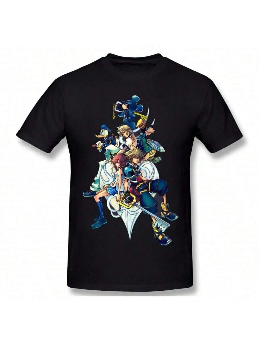 

100% Cotton Kingdom T Shirt Anime Funny Haruku Streetwear T-Shirt For Men Characters Cover Haruku Hearts XXXXXL