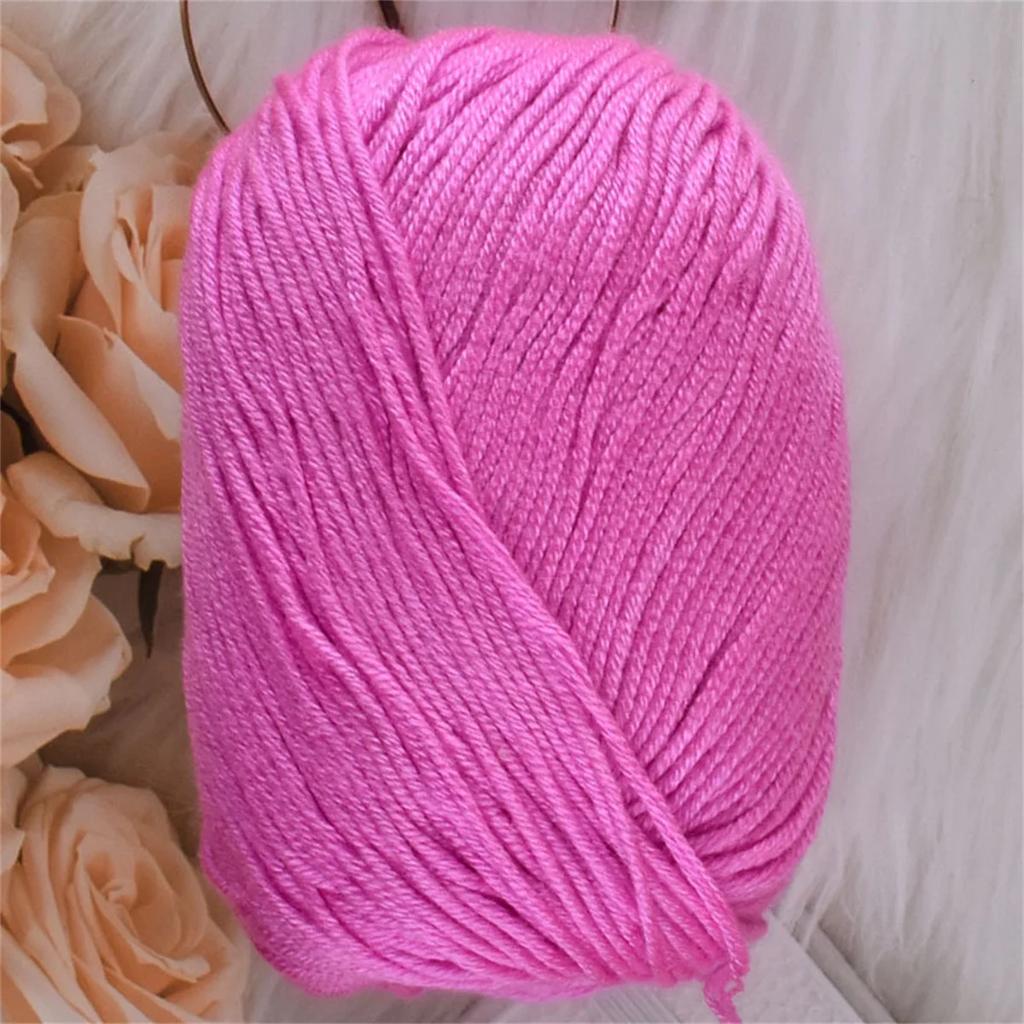 50g Silk Protein Villus Yarn Soft Worsted Hand Knitting Thread 60%Silk Protein 30%Wool 10%Cashmere Skin Friendly Yarn 110m/120yd
