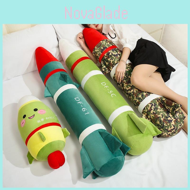 Nuclear Missile Soft Plush Pillow With Leg Support For Office And Lounge Use