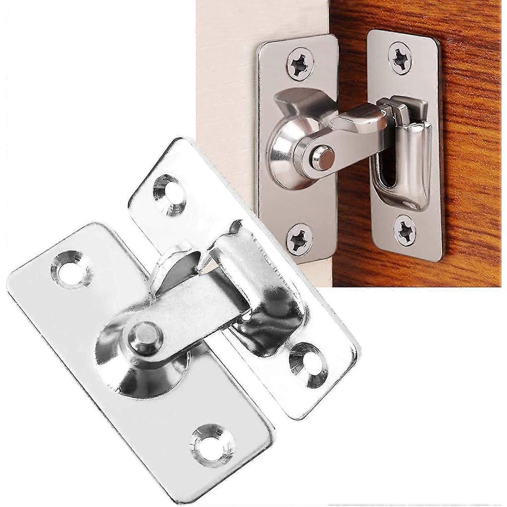 2x 201 Stainless Steel 90 Degree Right Angle Lock with Fixing Screws