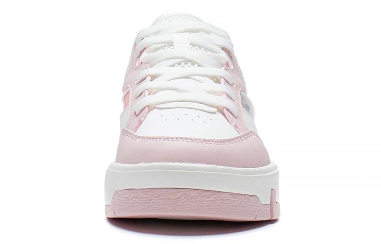 Li Ning ACE Slip Resistant Abrasion Resistant Low Top Skateboard Shoes Women's White Pink AGCS032-2