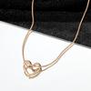 1Pc New Simple Hollow Love Heart Pendant Necklace for Women Fashion Creative Geometric Clavicle Chain Necklaces Party Jewelry Gift