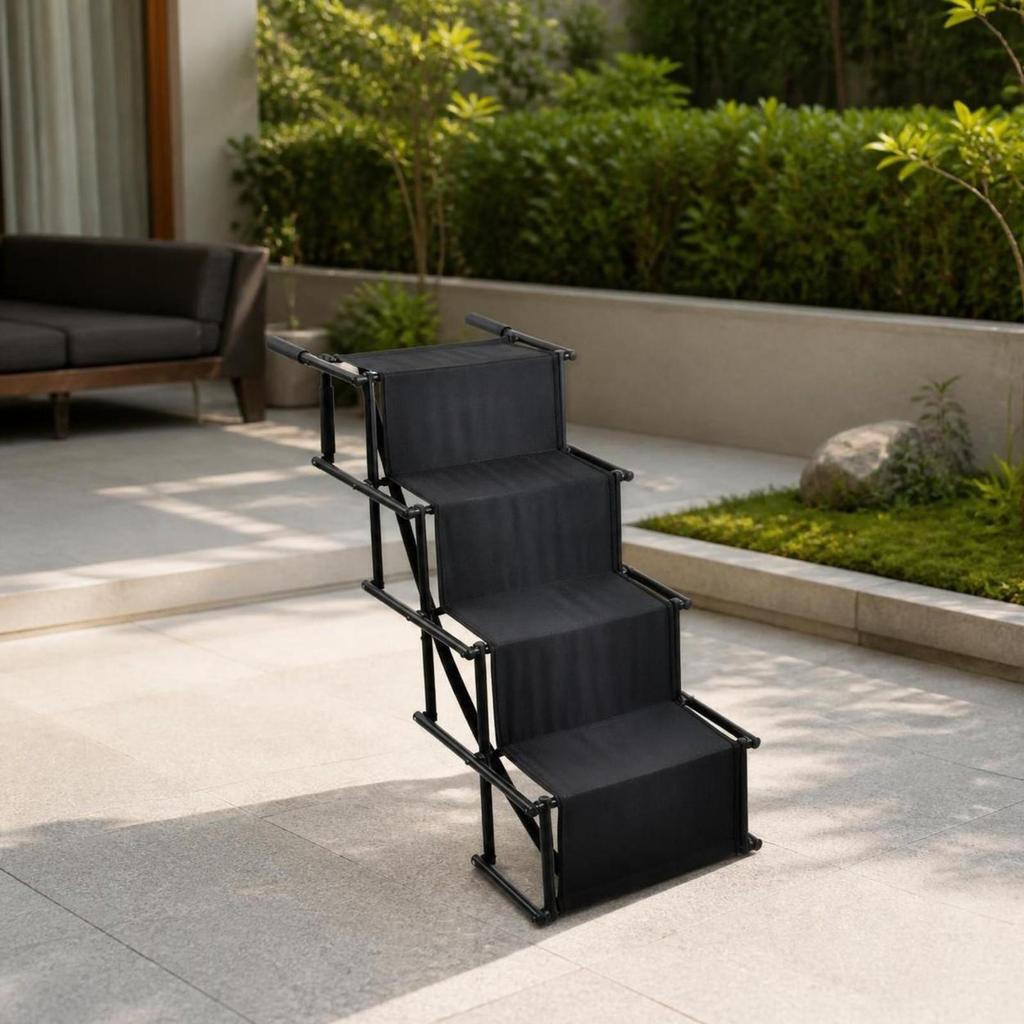 Foldable Pet Stairs Sturdy Stair Ladder Folding Dog Easy to Climb