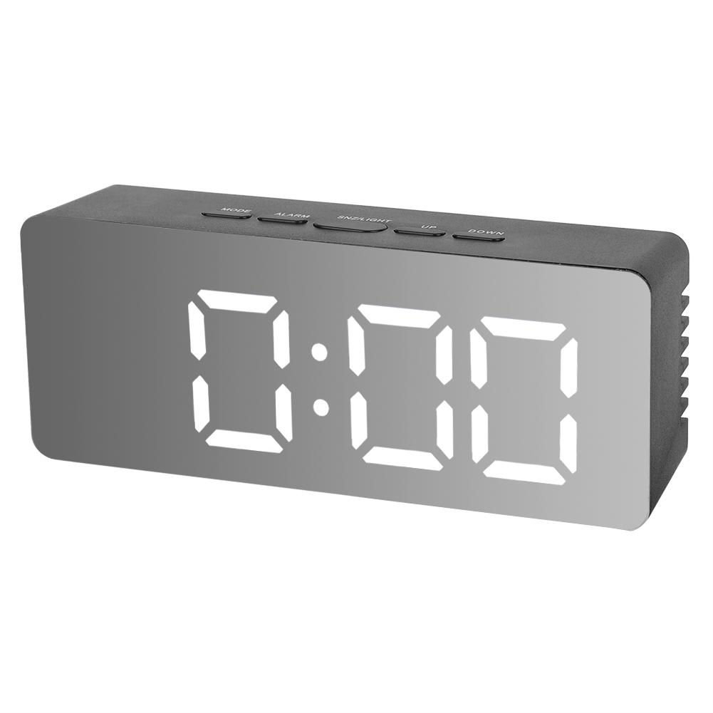Household Desktop Multifunctional LED Electronic Digital Alarm Clock Makeup Mirror