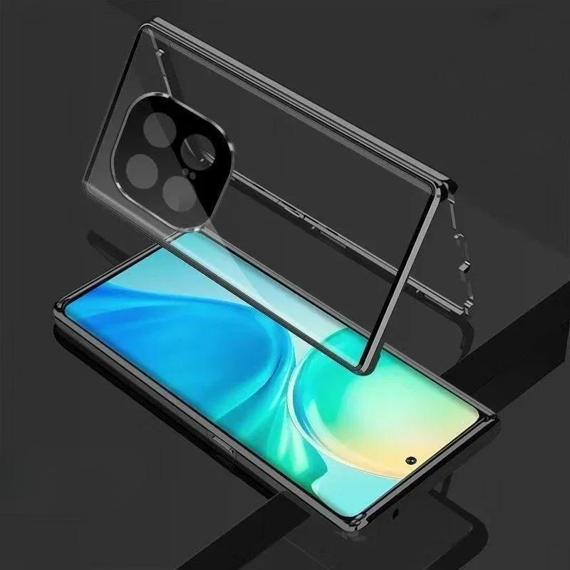 For VIVO IQOO Z10 Turbo Pro Double Sided Magnetic Adsorption Metal Tempering Glass Protection Cover For Z10turbo