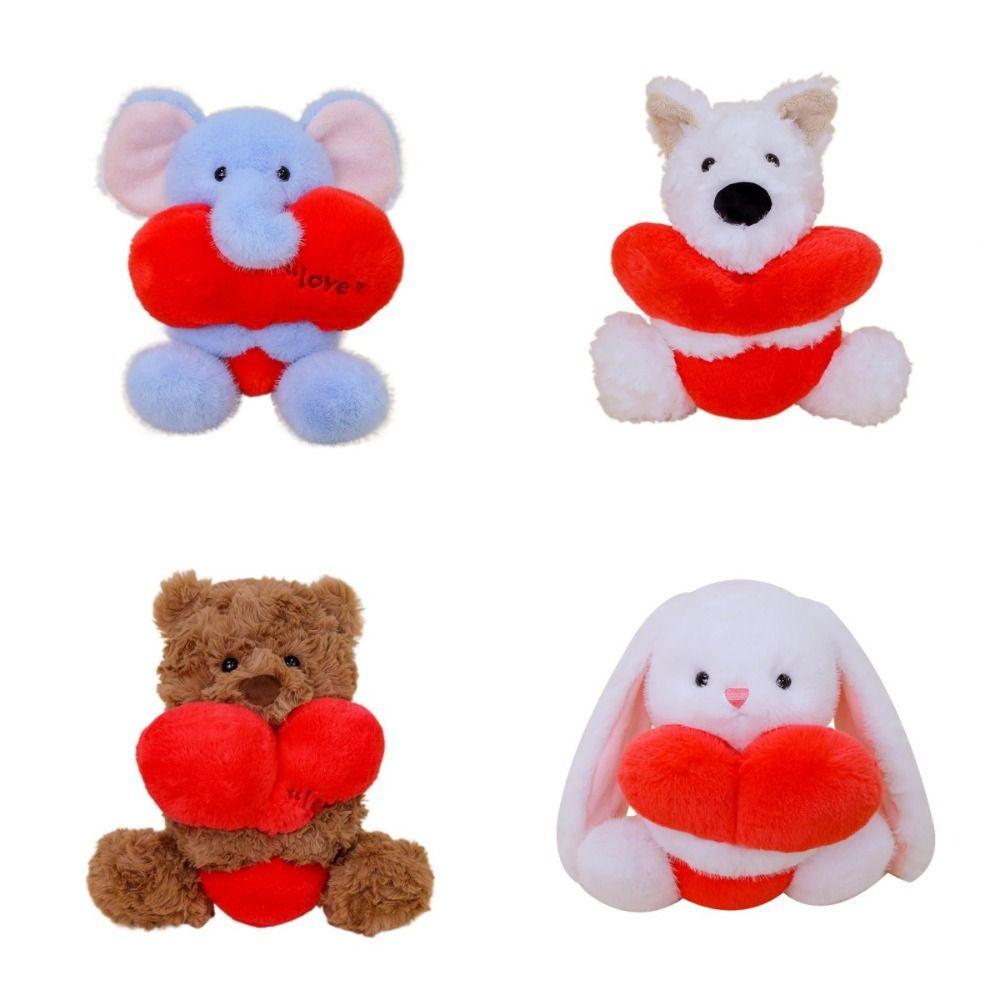 Interactive Heart Beart Stuffed Animal Doll Fluffy West Highland Dog Doll  Decoration Gifts