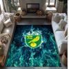 Norwich City Football Print Crystal Velvet Rug, Comfortable Water Absorbent Non Slip Indoor Floor Carpet