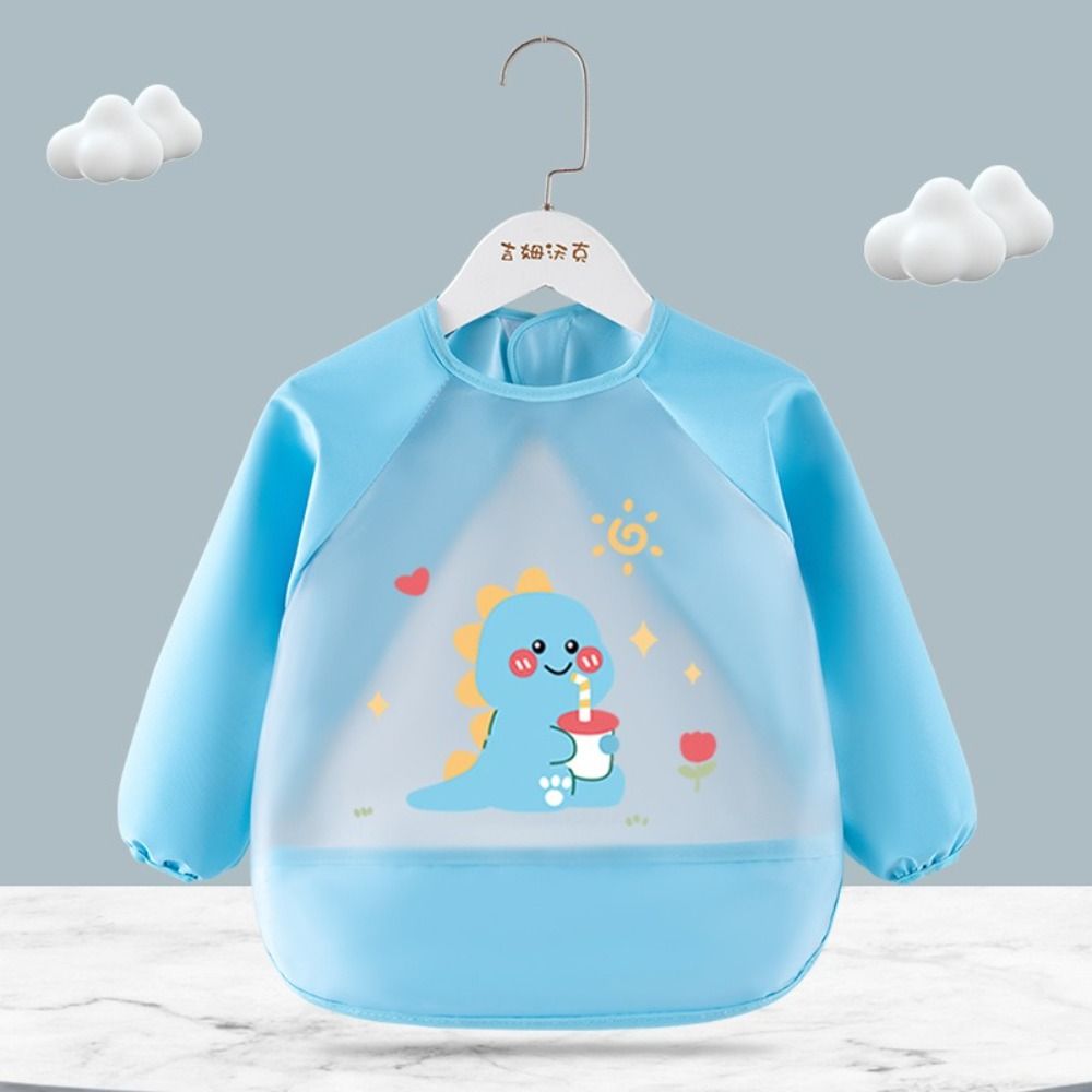 Long Sleeved Saliva Towel Burp Apron Waterproof Baby Bib Burp Clothes Baby Feeding Bib  Children