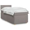 Vidaxl Kontinentalbett Mit Matratze, Taupe, Stoff, 90X190 Cm